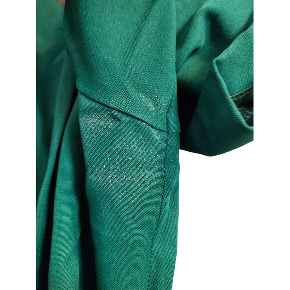1980s Vintage CB Collections Women's Size 16 Green Sheath Dress w/ Gold Buttons - Picture 8 of 9